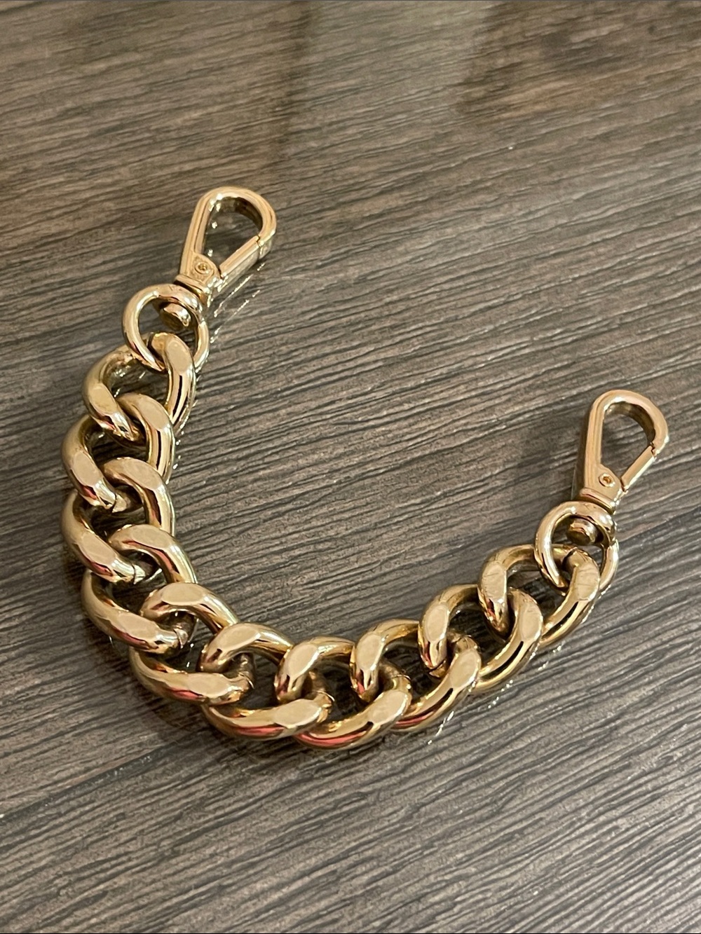 Boutique Style Short Gold-tone Curb Style Bag Chain - Strap Extender - Bag Charm